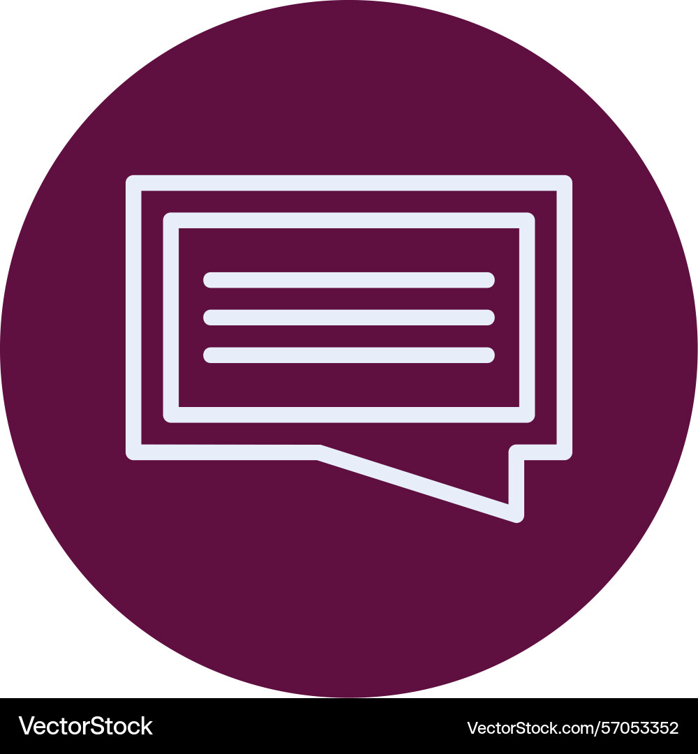 Chat line circle style icon design Vector Image