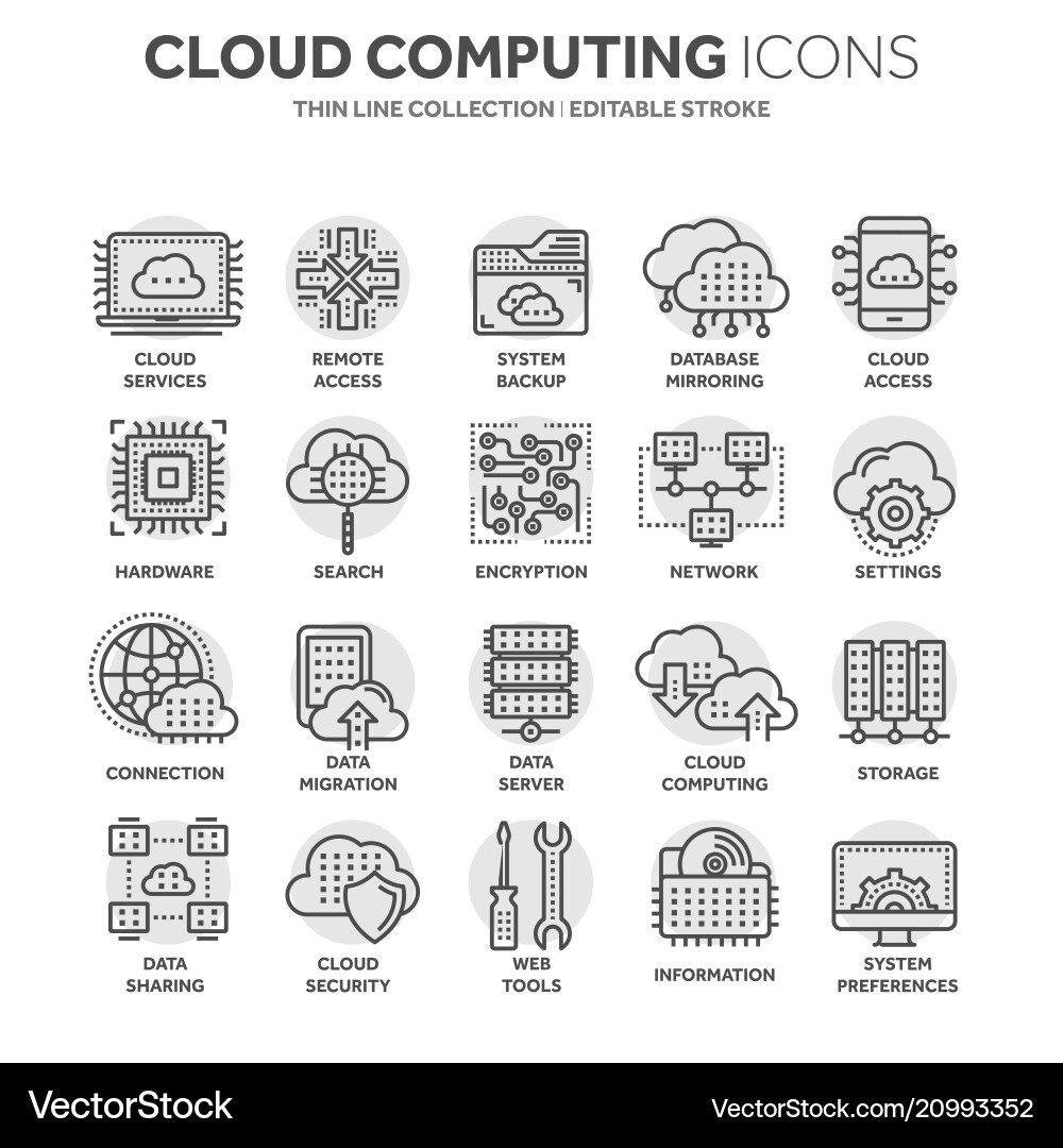 Cloud computing internet technology online Cloud computing internet technology online vector image