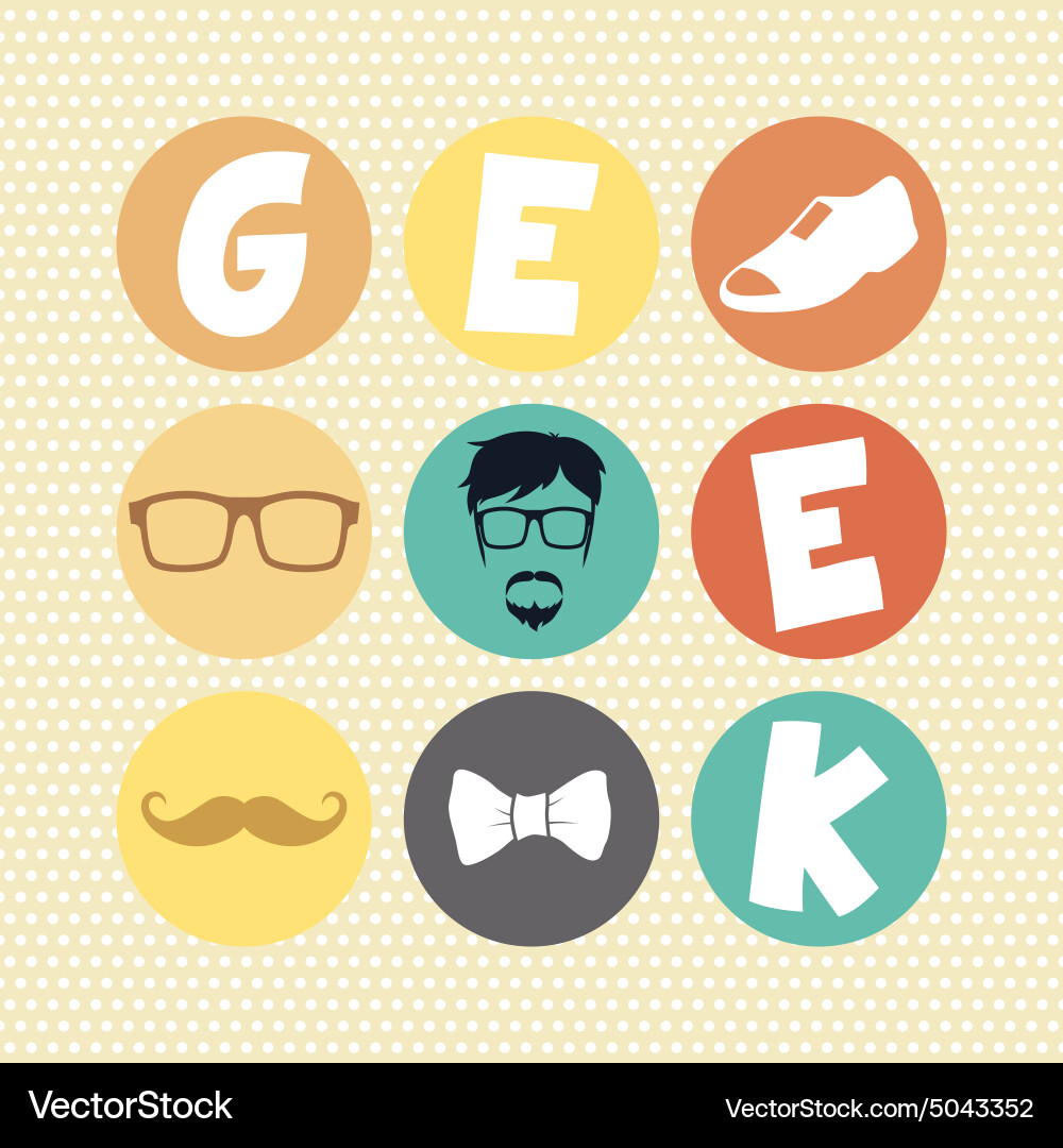 Hipster retro geek Vector Image