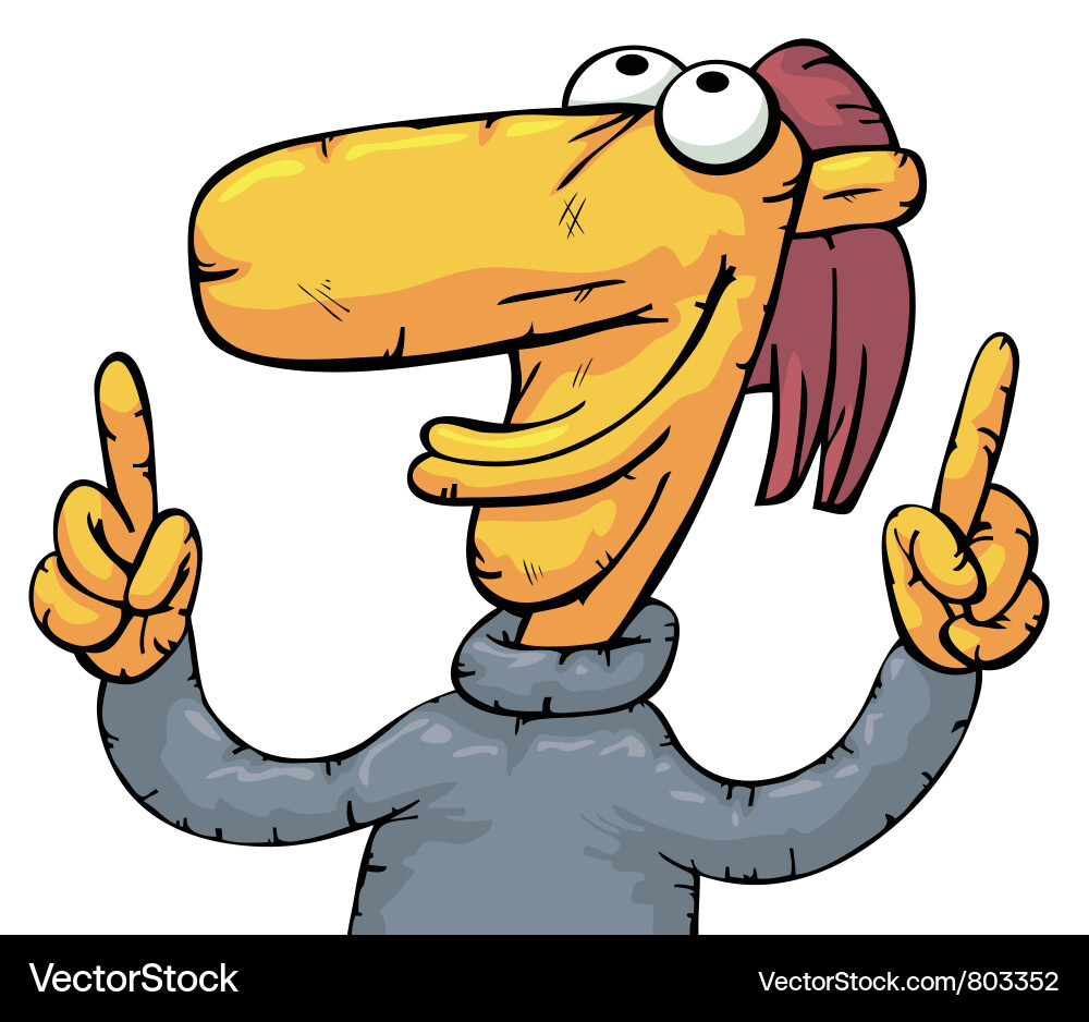 Man Pointing Up with Satisfaction Vector Image