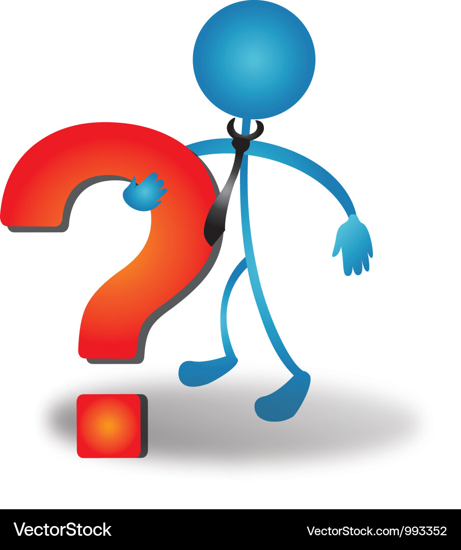 People with a question mark – Royalty-Free Vector | VectorStock, image size:905x1080