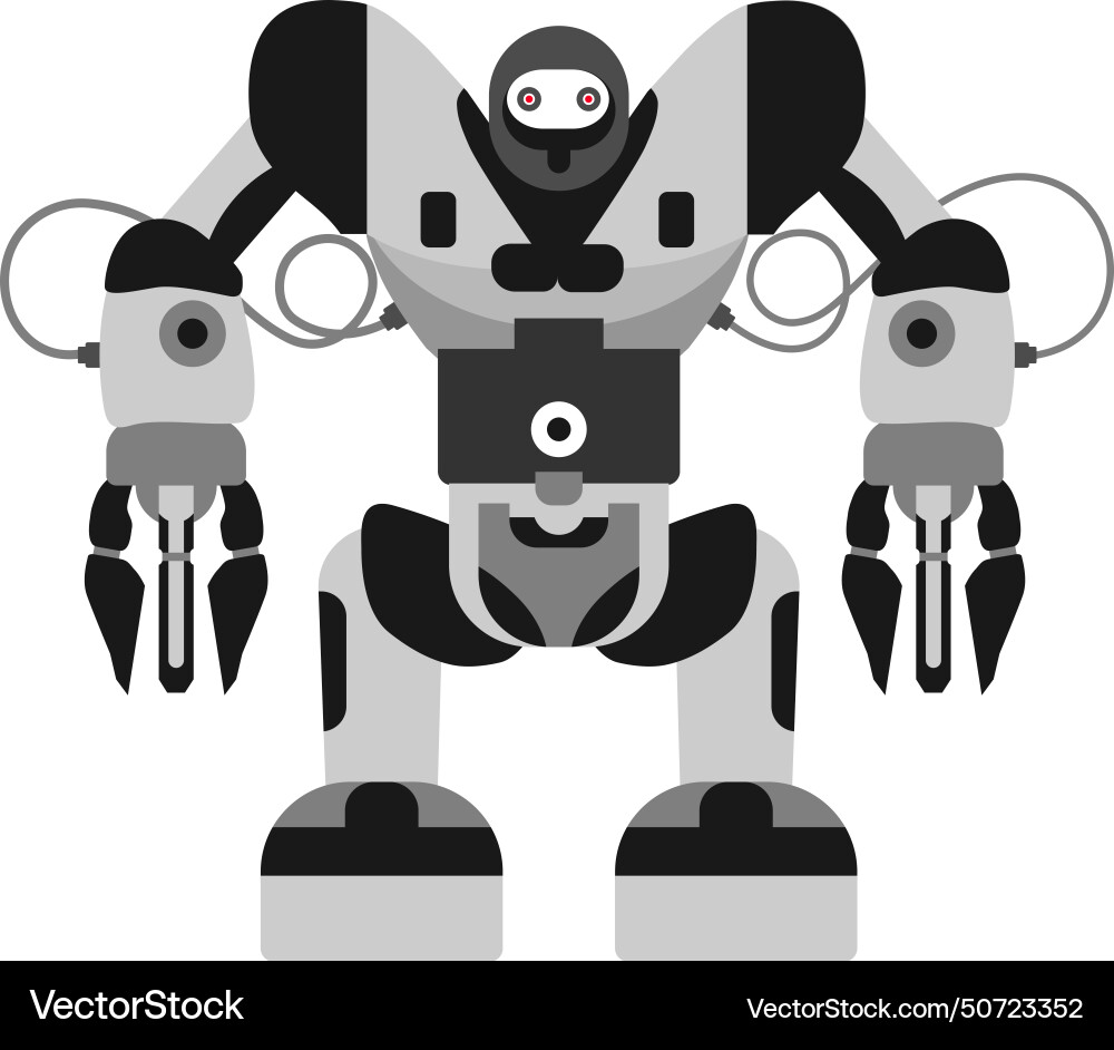 Robot icon in flat style vector image