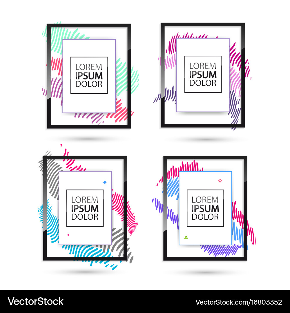 Set of frame for your text vector image