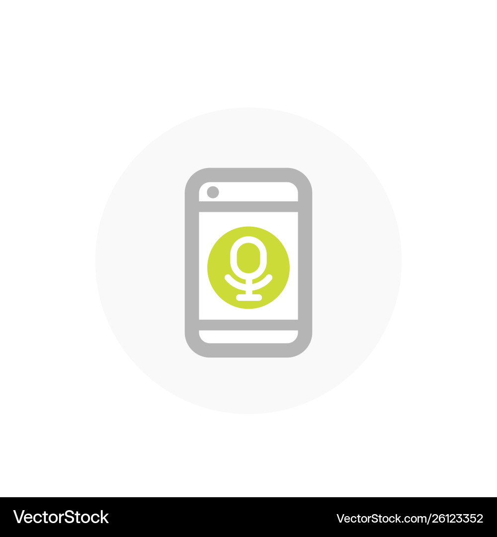 Speech recognition in smartphone icon Vector Image
