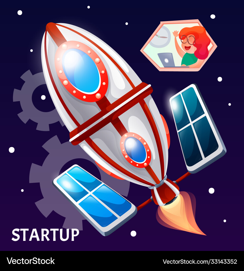 Startup Business Projekt Rakete unter Startup Business Projekt Rakete unter vektorbild