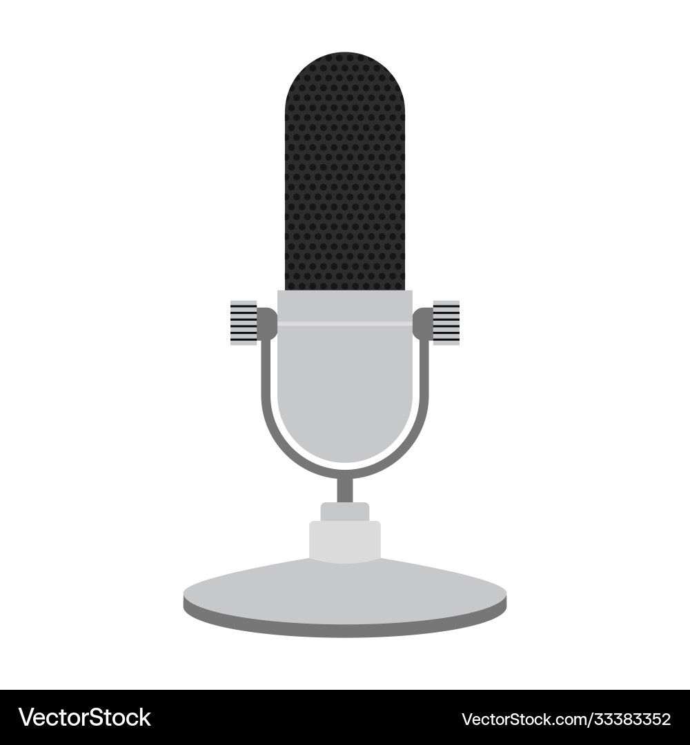 Studio table microphone Studio table microphone vector image