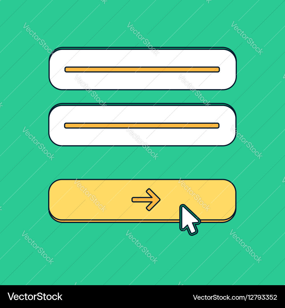 Web template of computer login form Vector Image