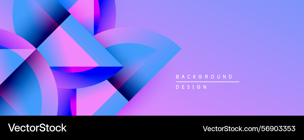 Abstract gradient shapes overlap creating vibrant Vector Image