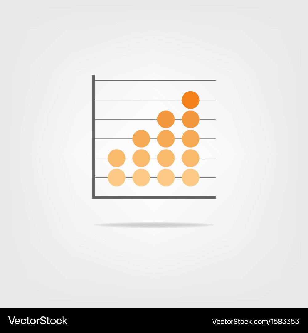 Abstract Graph Icon - Chart Element vector image