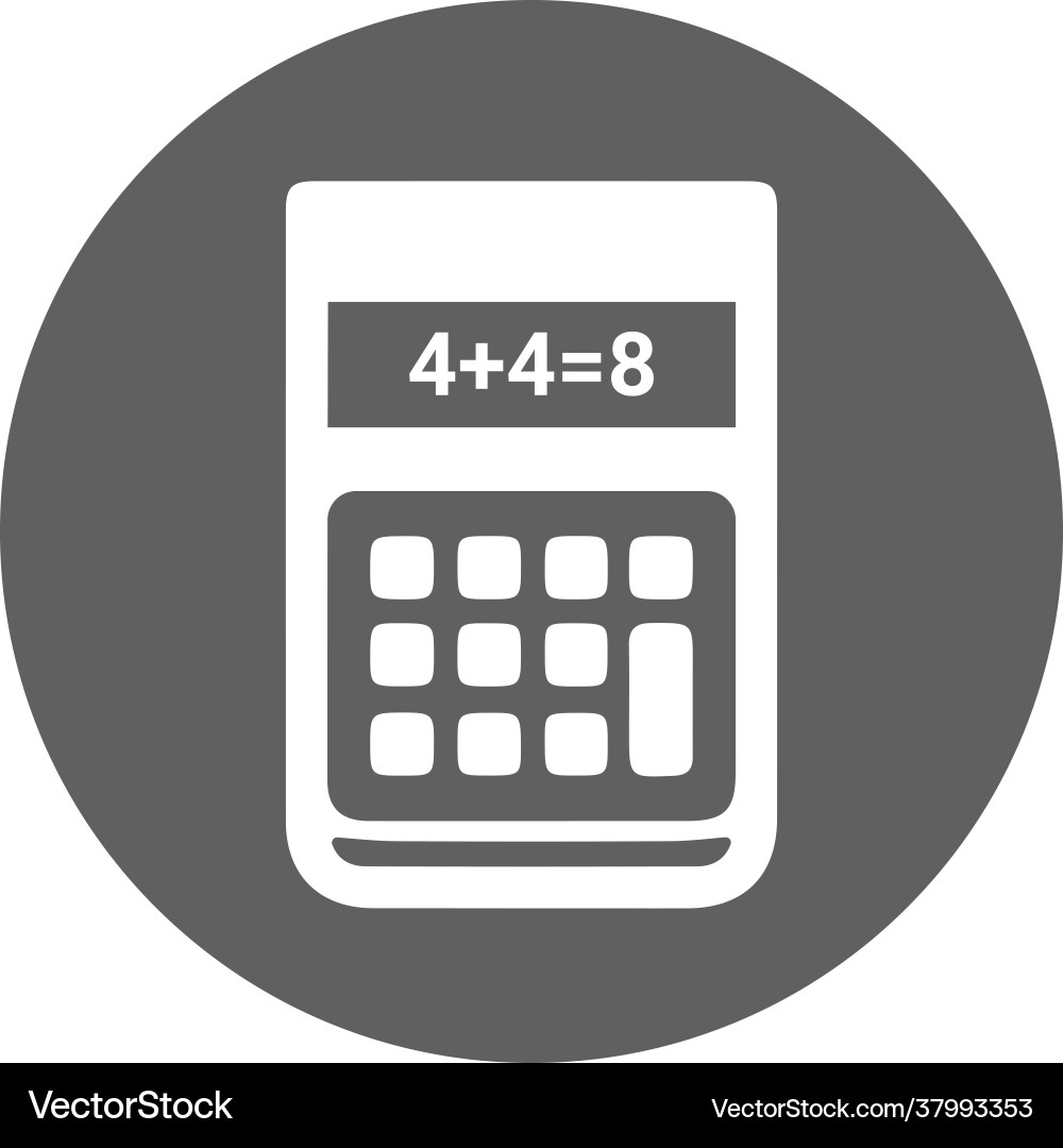 Accounting calculate calculator icon gray graphics Vector Image