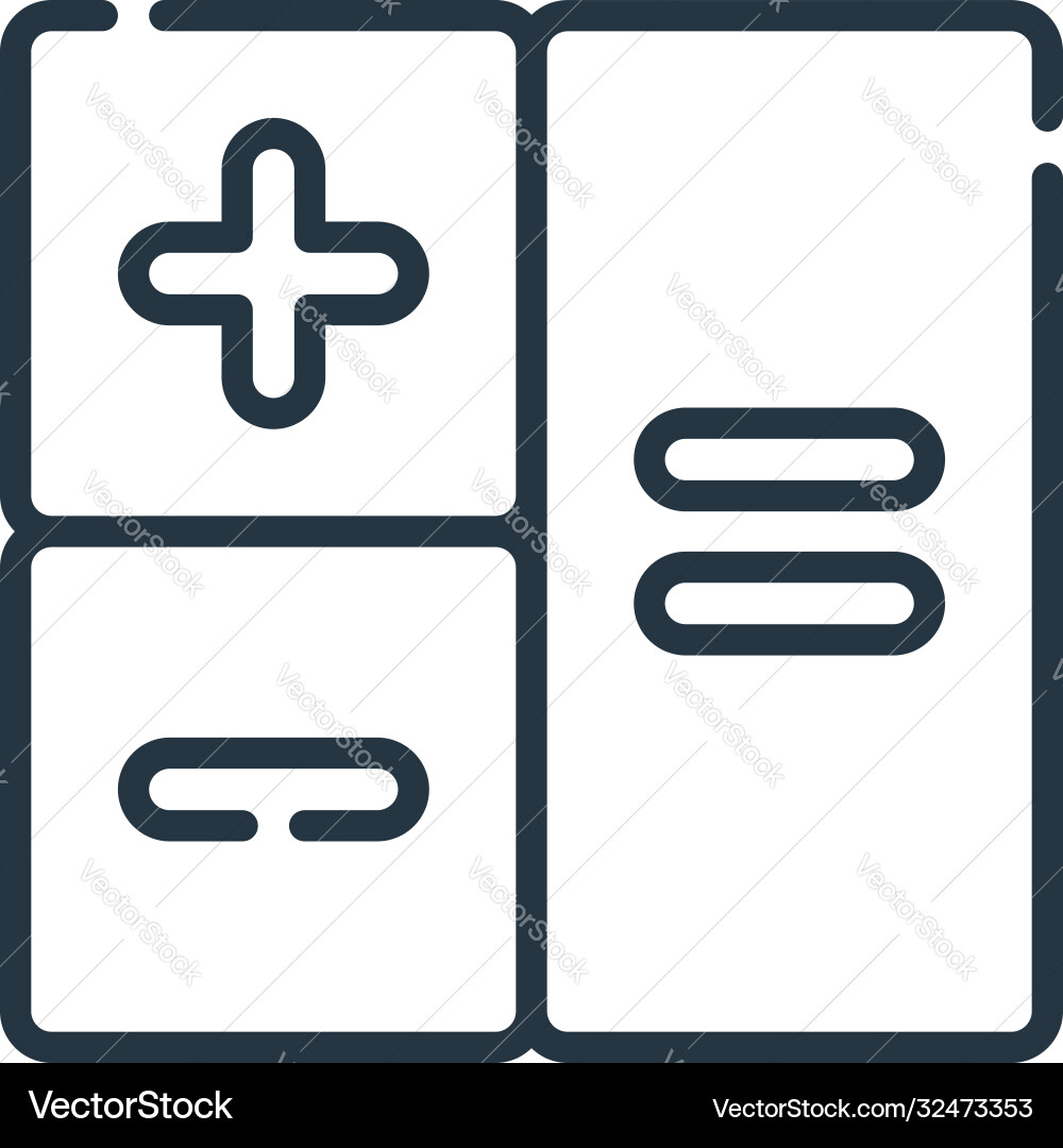 Arithmetic icon isolated on white background Vector Image