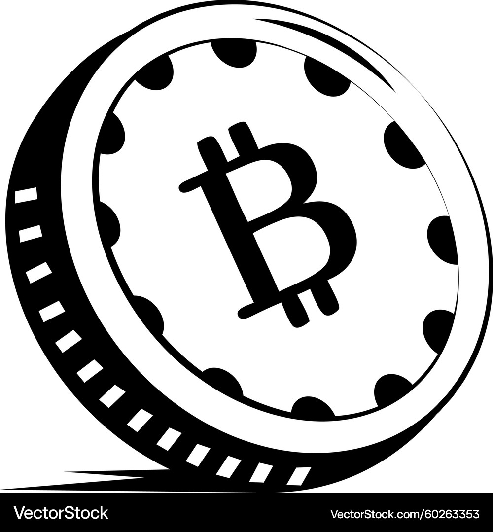 Bitcoin Doodle Coin Icon – Royalty-Free Vector | VectorStock