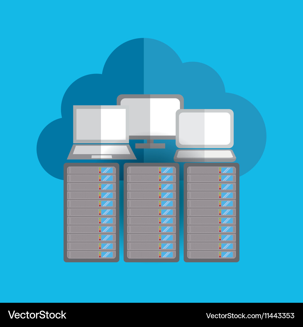 Cloud computing technology Vector Image