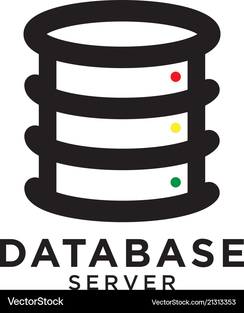 Database graphic design template vector image