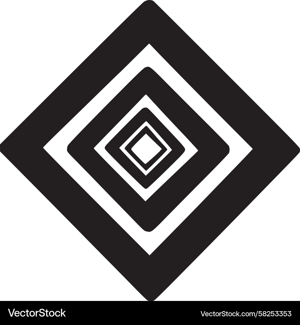 Depth Illusion - Nested Squares Vector Image