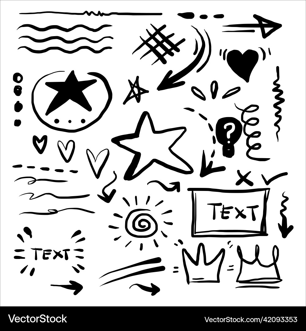 Doodle elements for concept design Vector Image