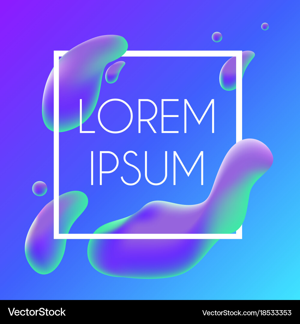 Fluid Gradient Splash Background vector image