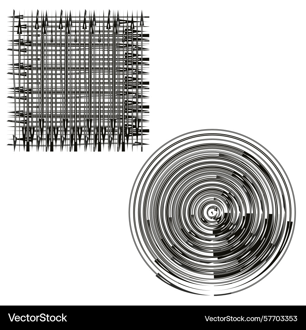 Geometric grid pattern abstract circle dynamic vector image