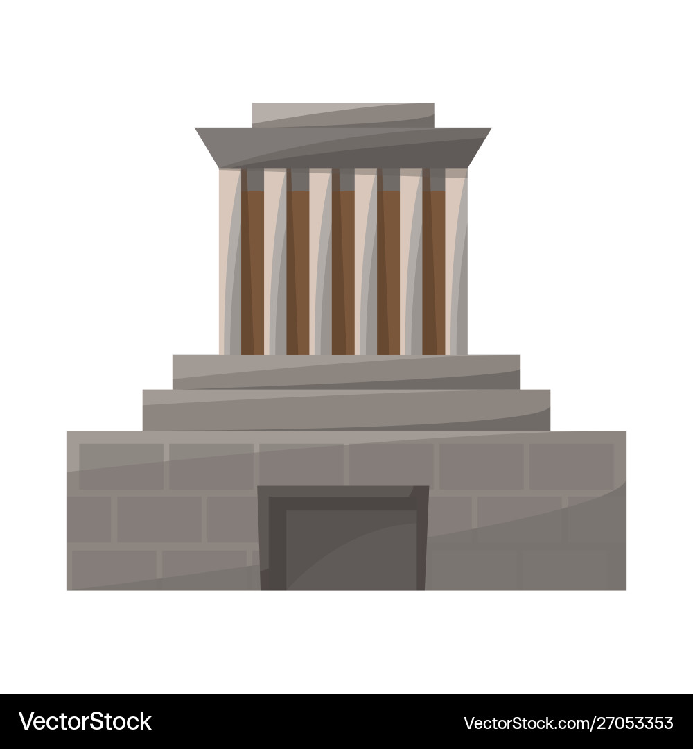 Isolated object building and mausoleum icon Vector Image