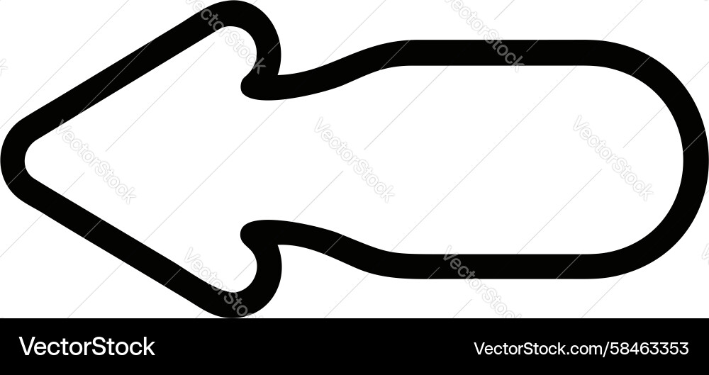 Left Arrow Icon - Navigation Vector Image