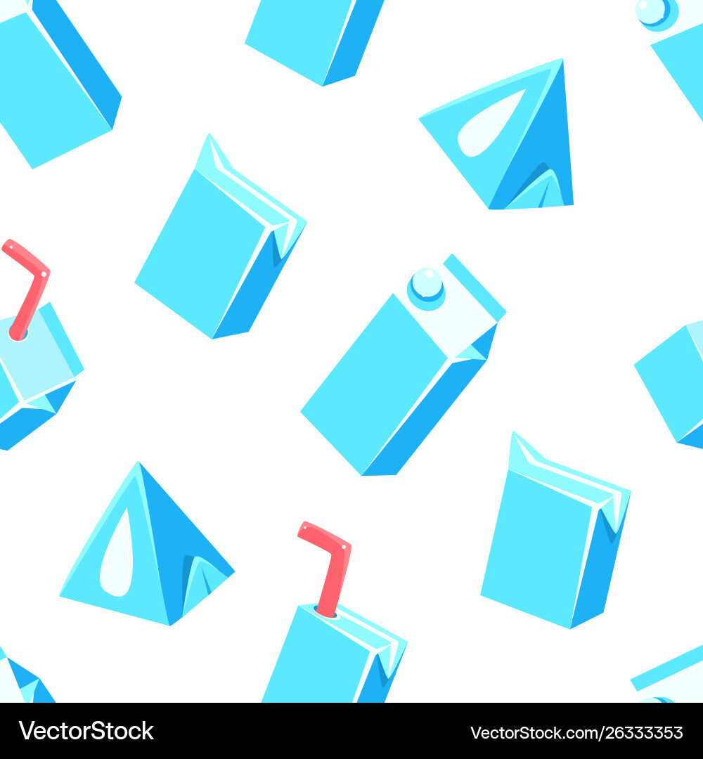 Milk products seamless pattern design element can Milk products seamless pattern design element can Vector Image