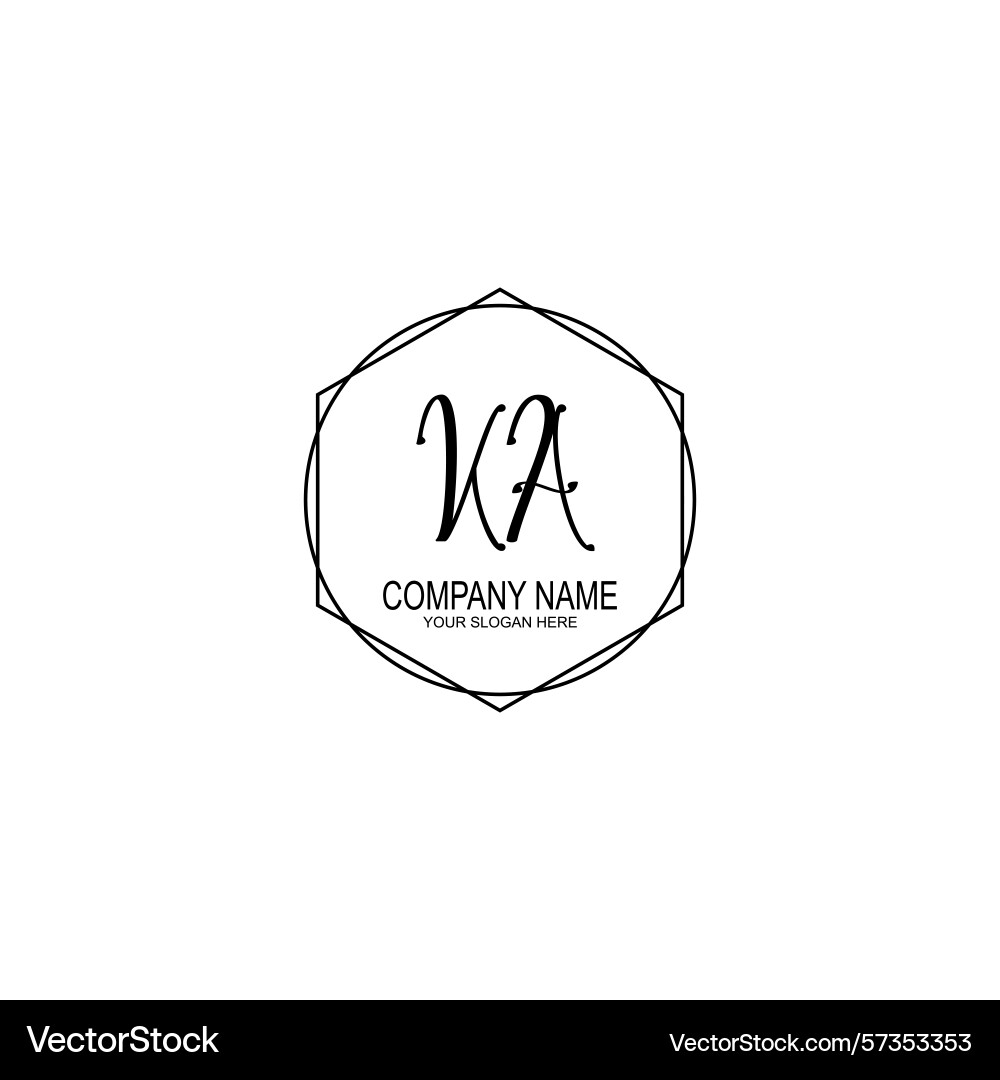 Minimalist handwritten ka initial logos with soft Vector Image