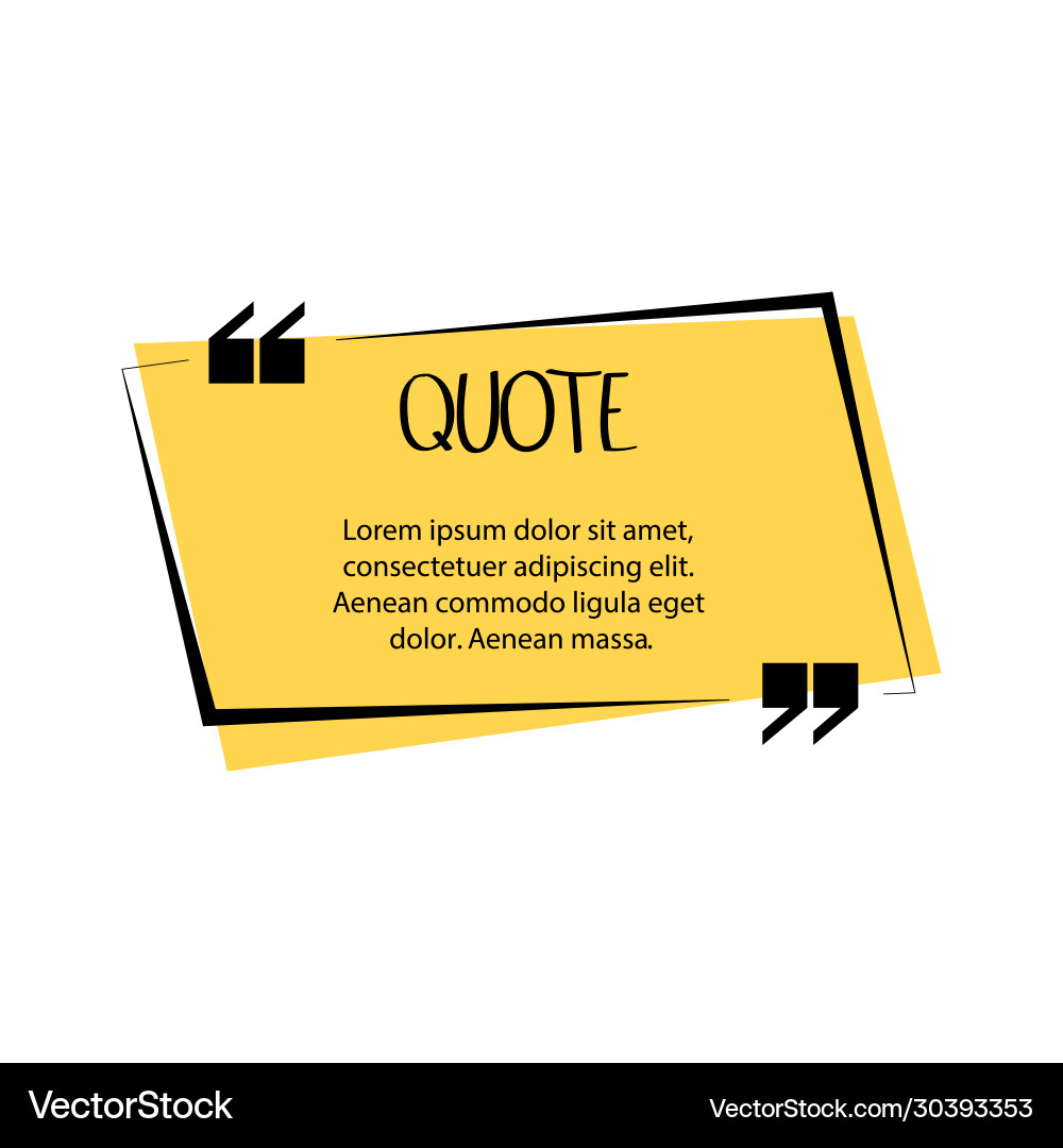 Quote text bubble commas note message and comment Quote text bubble commas note message and comment Vector Image