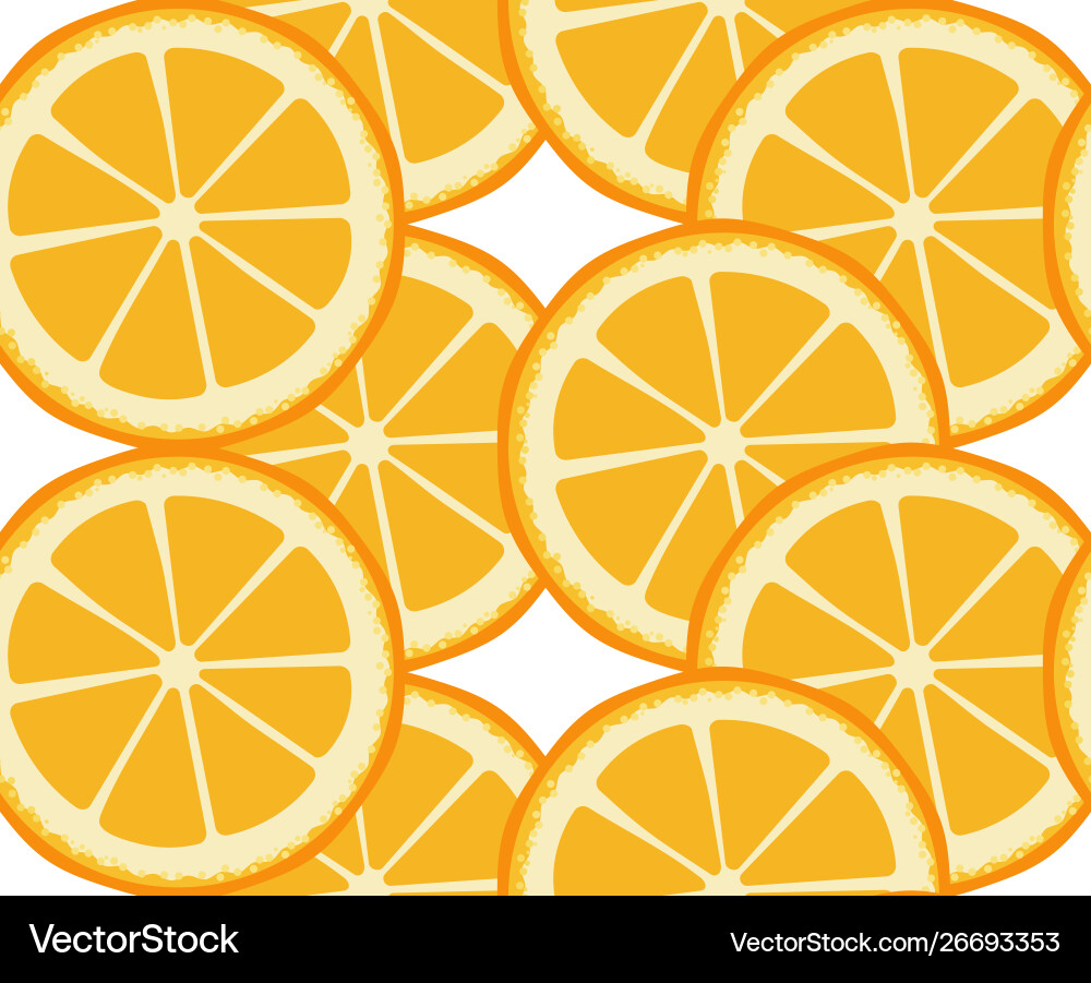 Seamless pattern with round orange slices Seamless pattern with round orange slices vector image