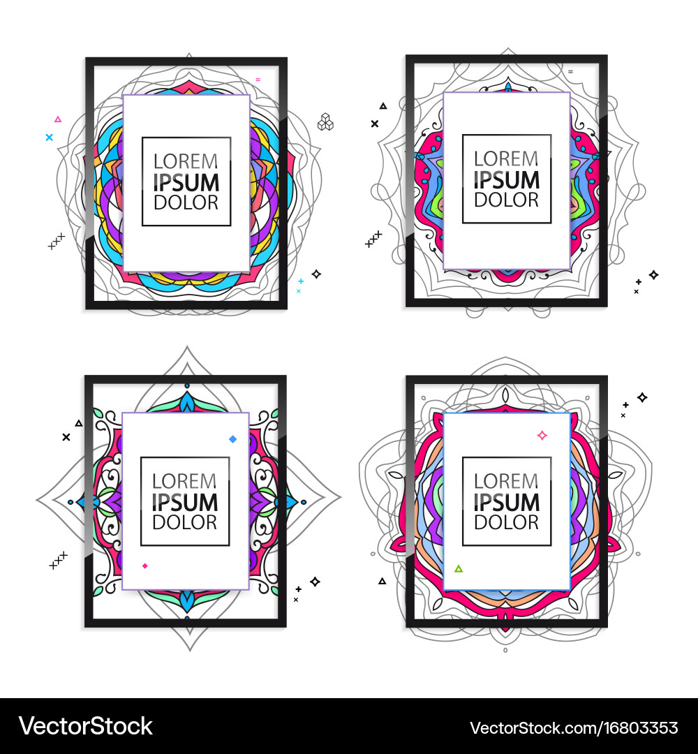 Set of frame for your text vector image