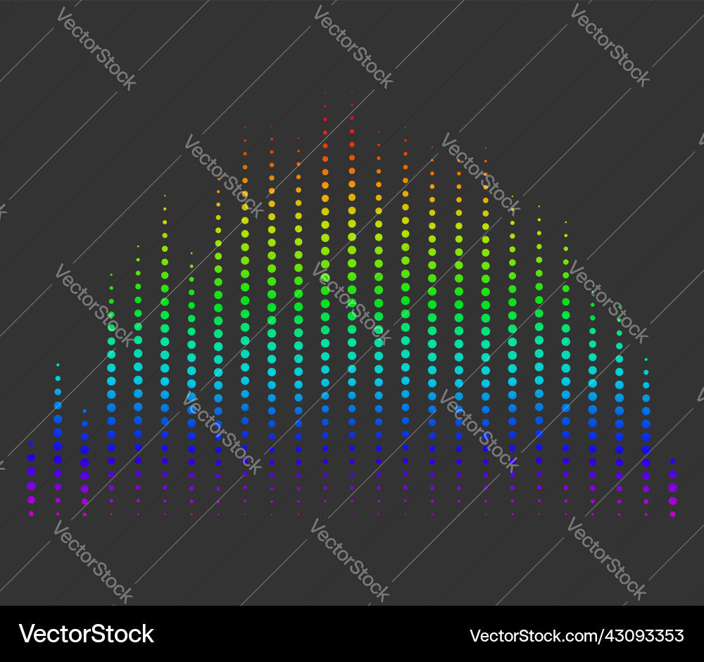Sound wave equalizer eq graphical element Vector Image