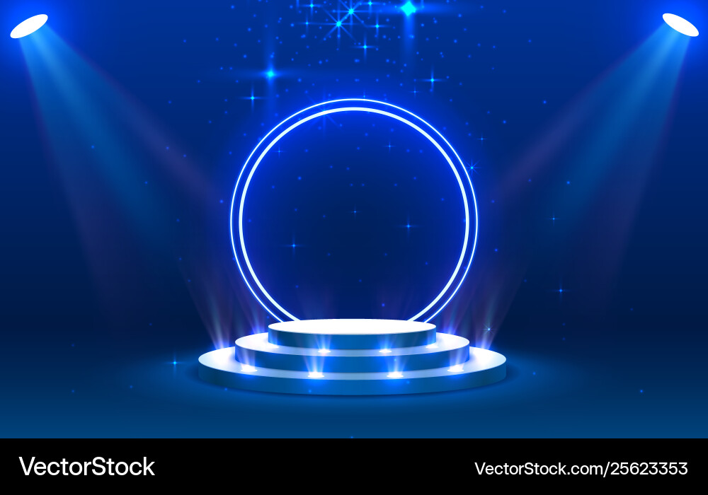 Stage podium scene with for award ceremony Stage podium scene with for award ceremony vector image