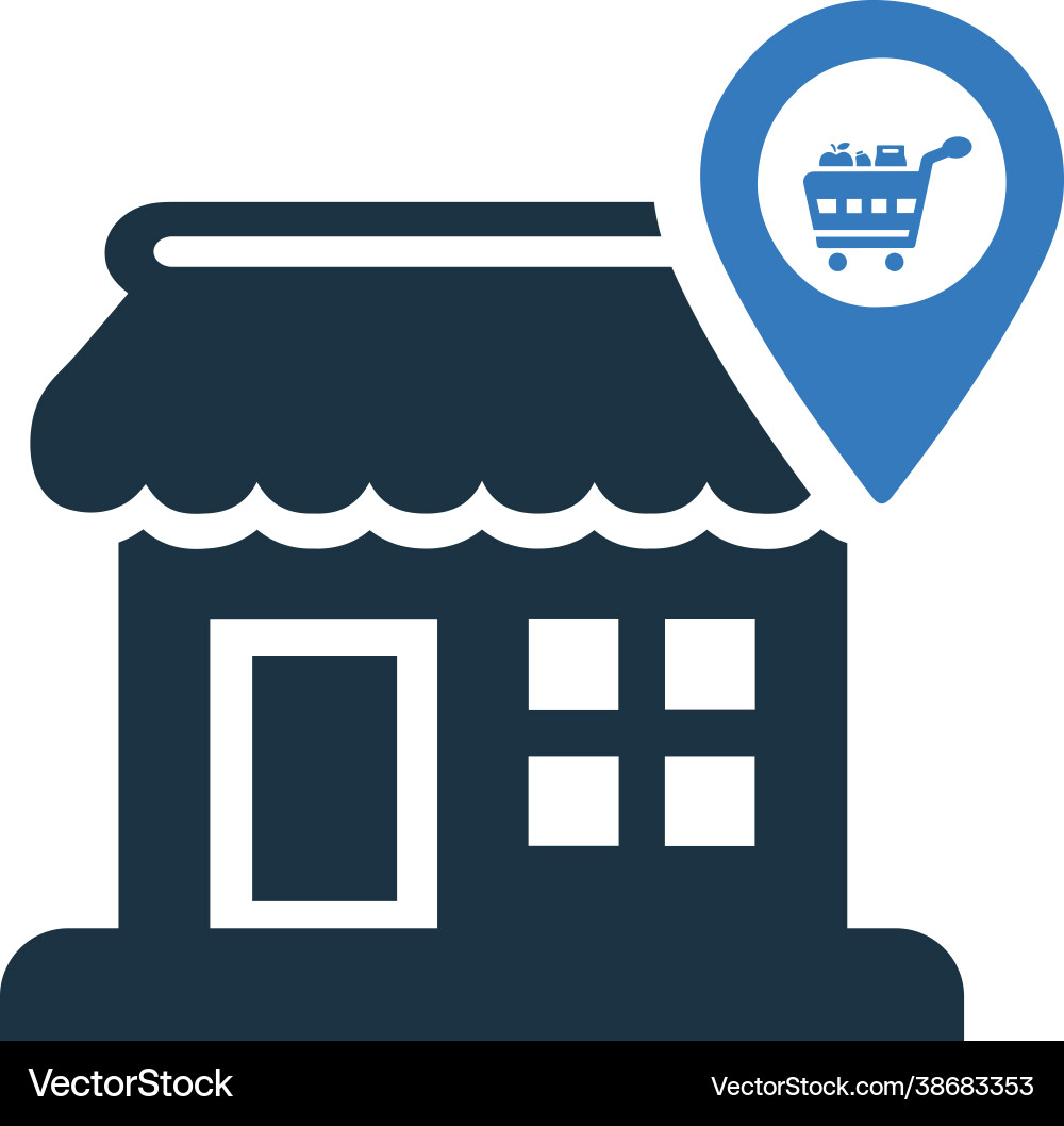 Store navigation icon simple editable vector image