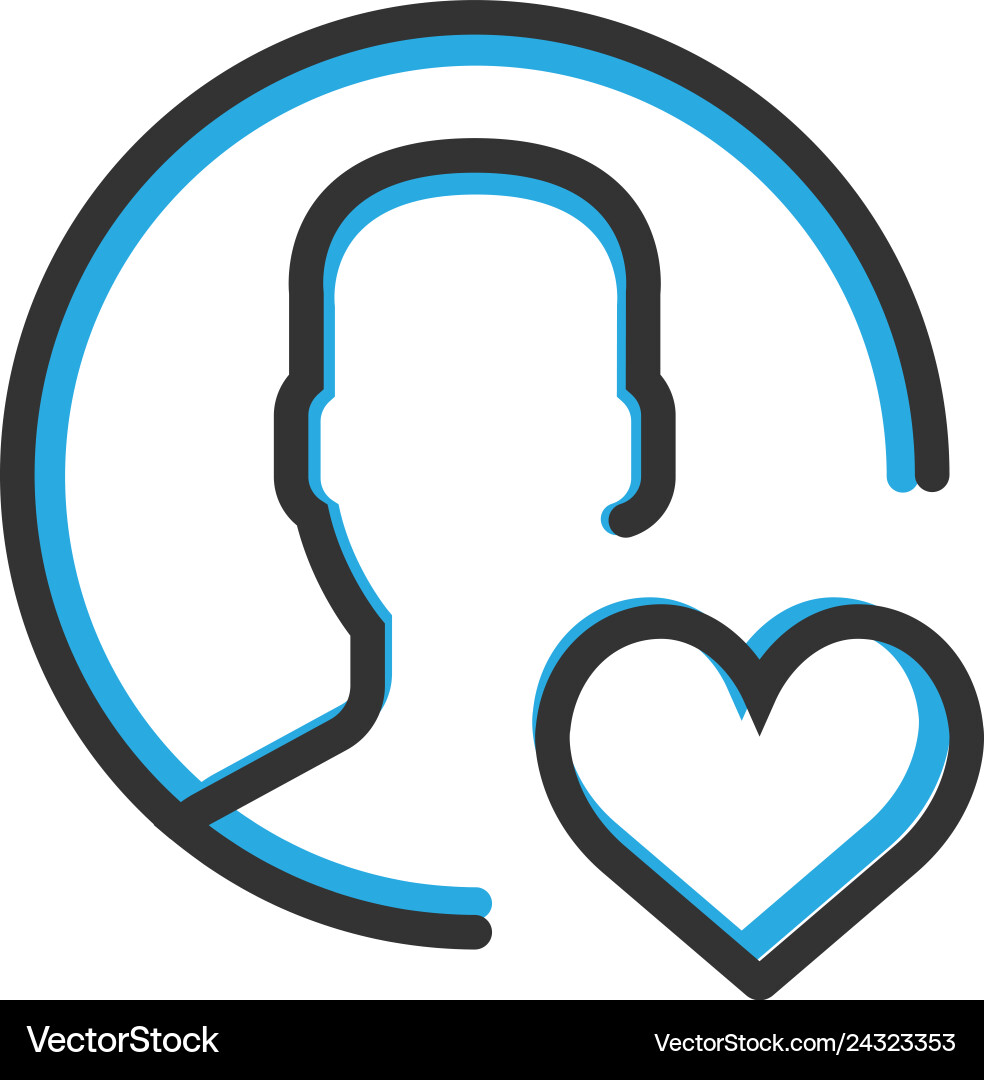 User icon design interaction line User icon design interaction line vector image