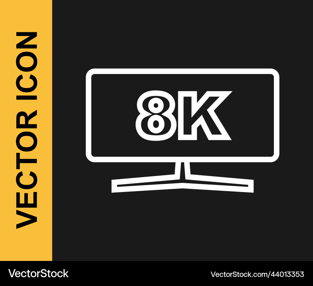 White line computer monitor icon isolated White line computer monitor icon isolated Vector Image