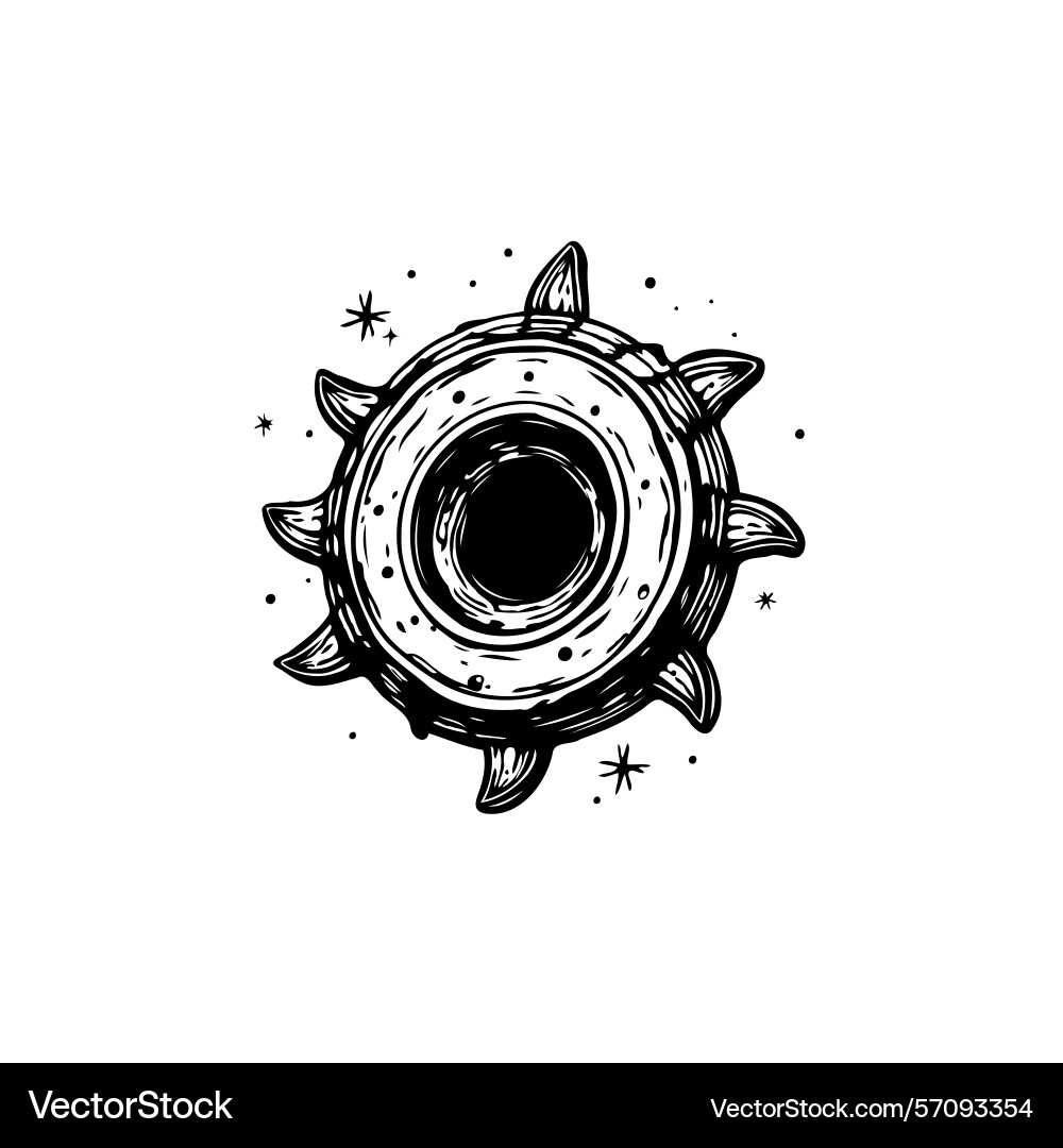 Abstract circular object with protrusions Abstract circular object with protrusions Vector Image