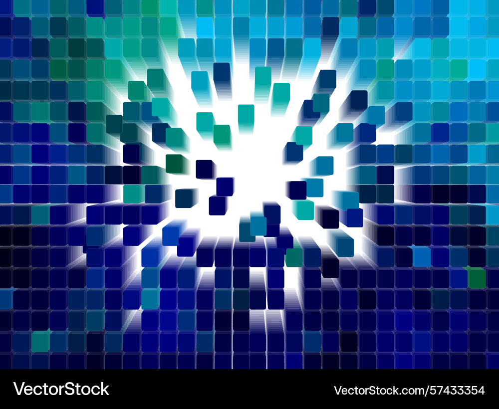 Abstract mosaic with dynamic burst effect Abstract mosaic with dynamic burst effect vector image