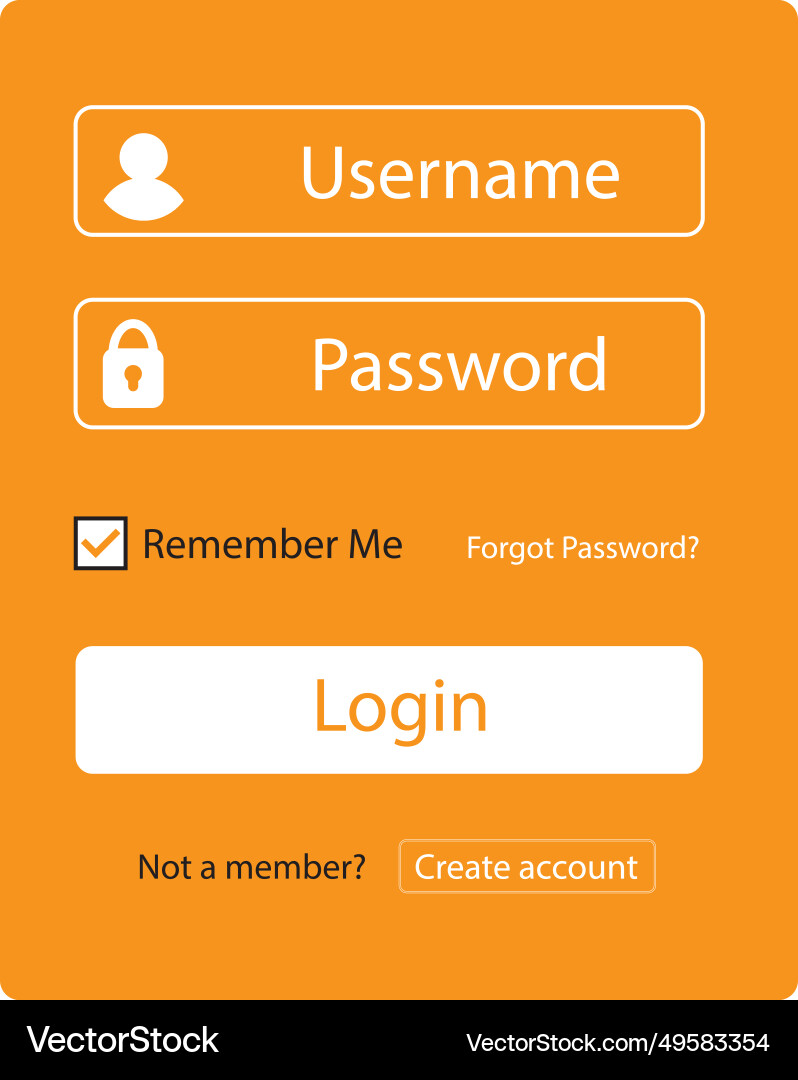 Anmelden ui und ux für web log design Anmelden ui und ux für web log design vektorbild