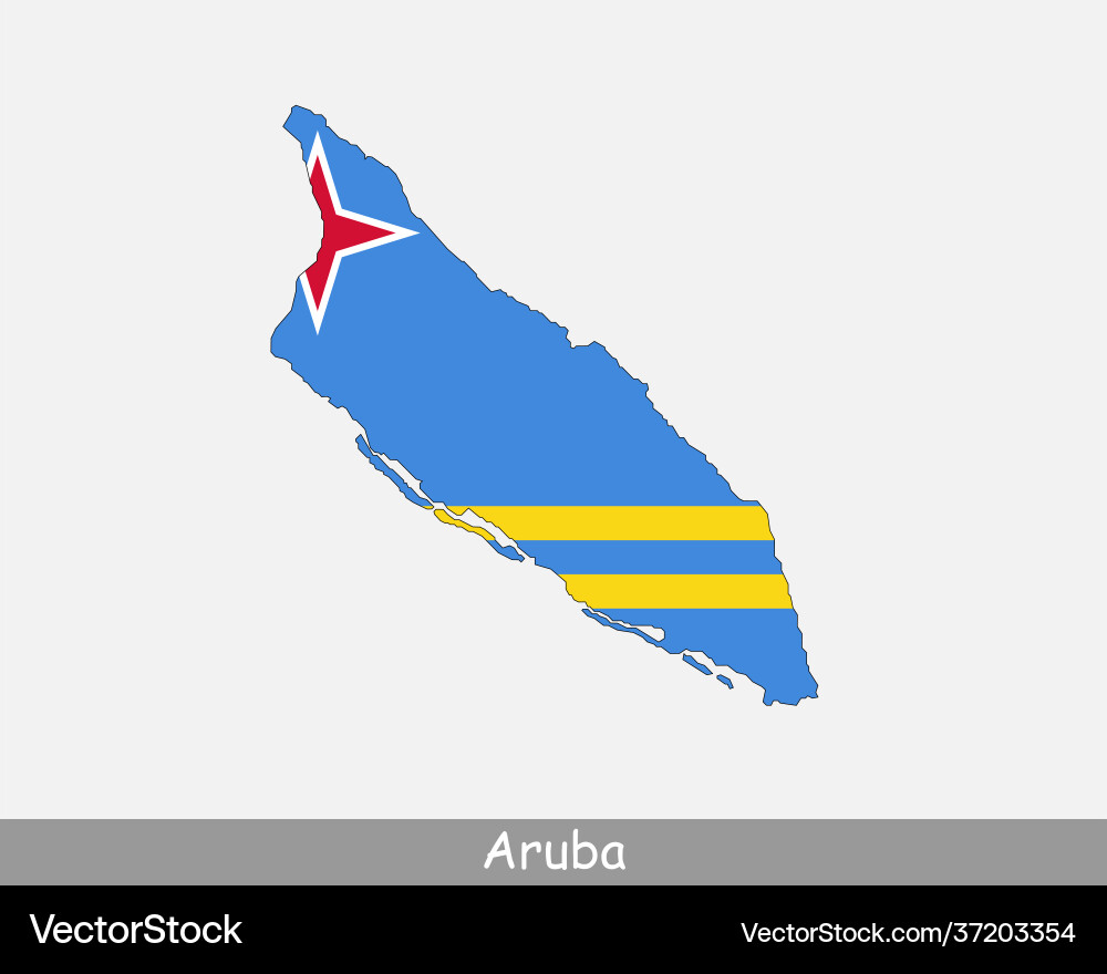 Aruba Flag Map Vector Image