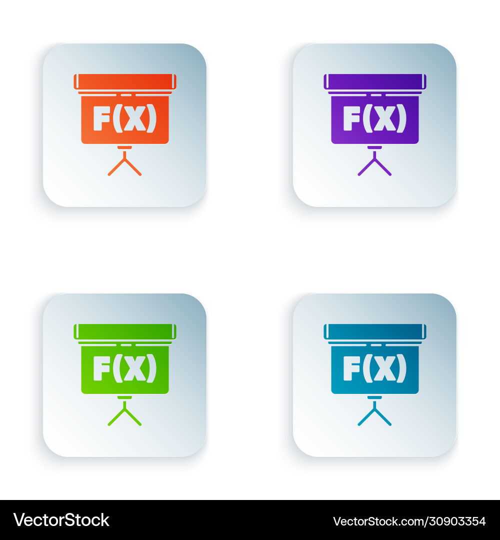 Color chalkboard with function mathematical icon Color chalkboard with function mathematical icon Vector Image