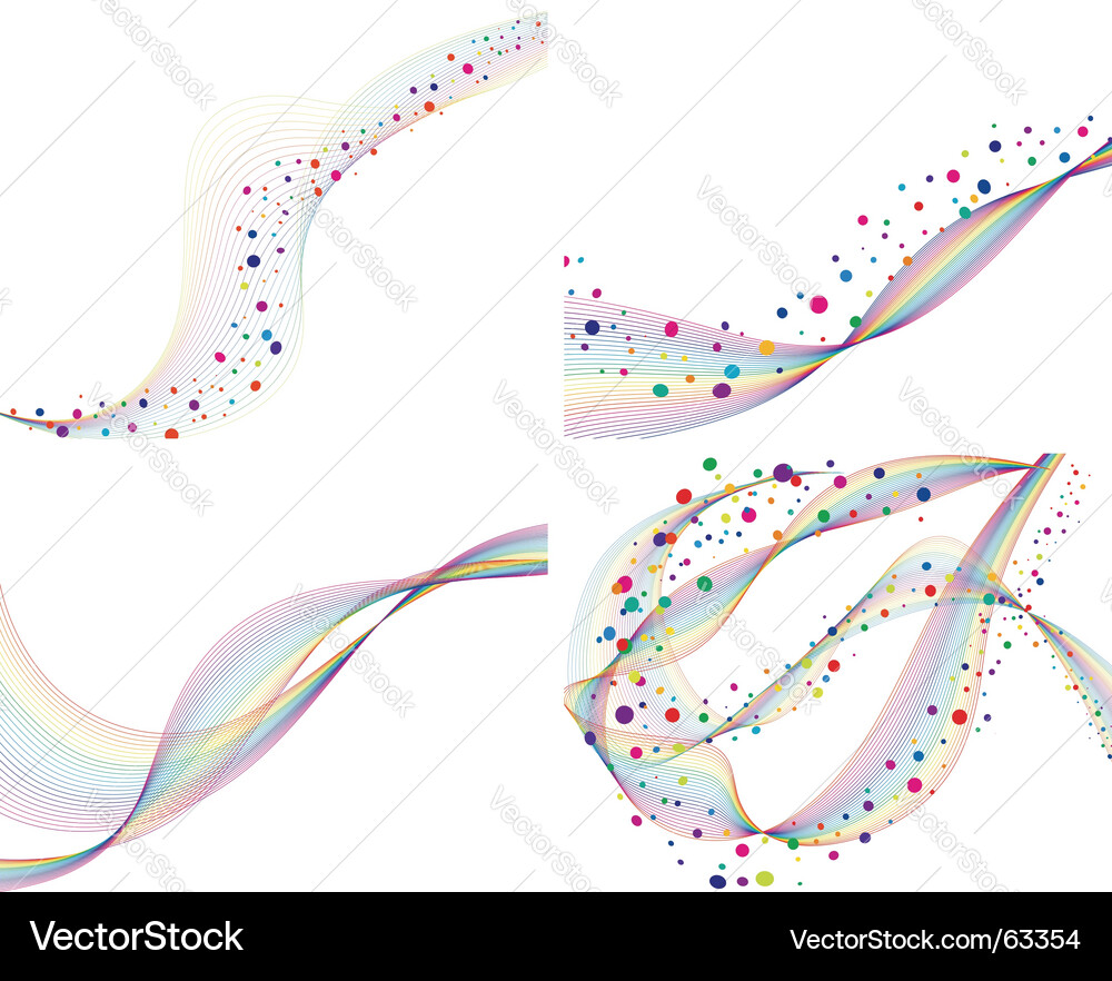Colorful Line Flow Background Vector Image