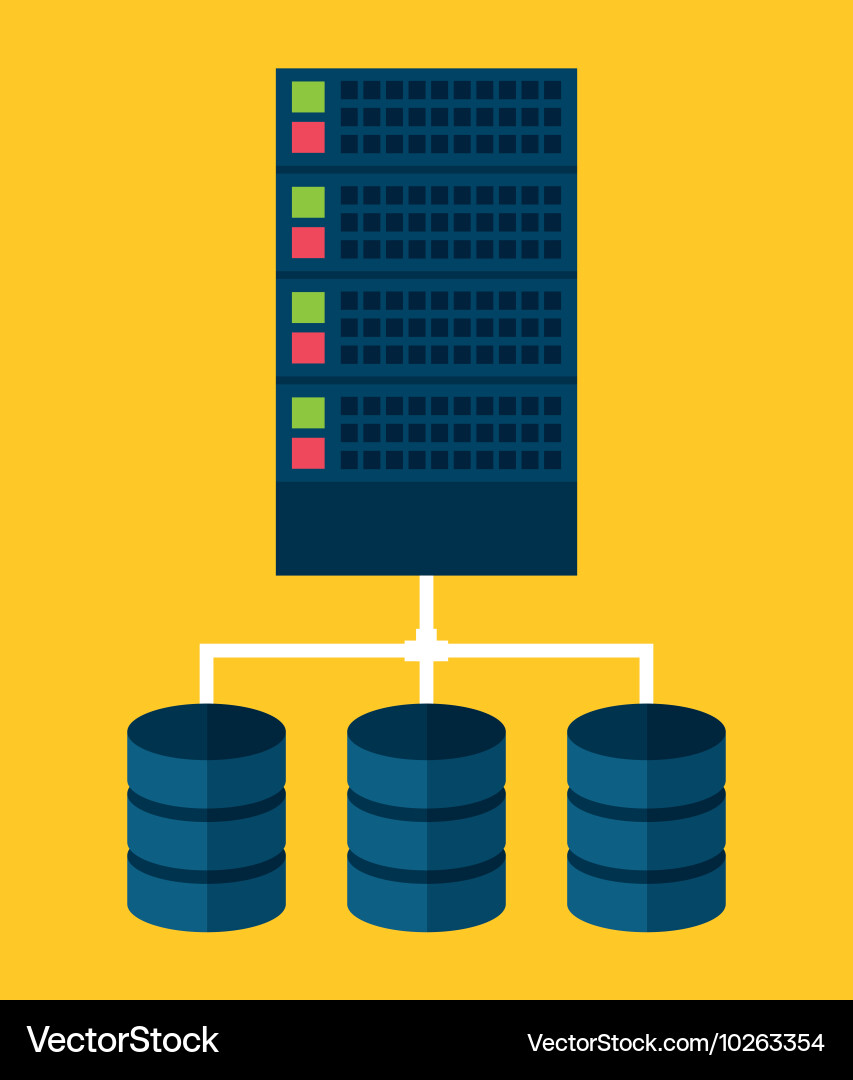 Data center web hosting graphic Vector Image