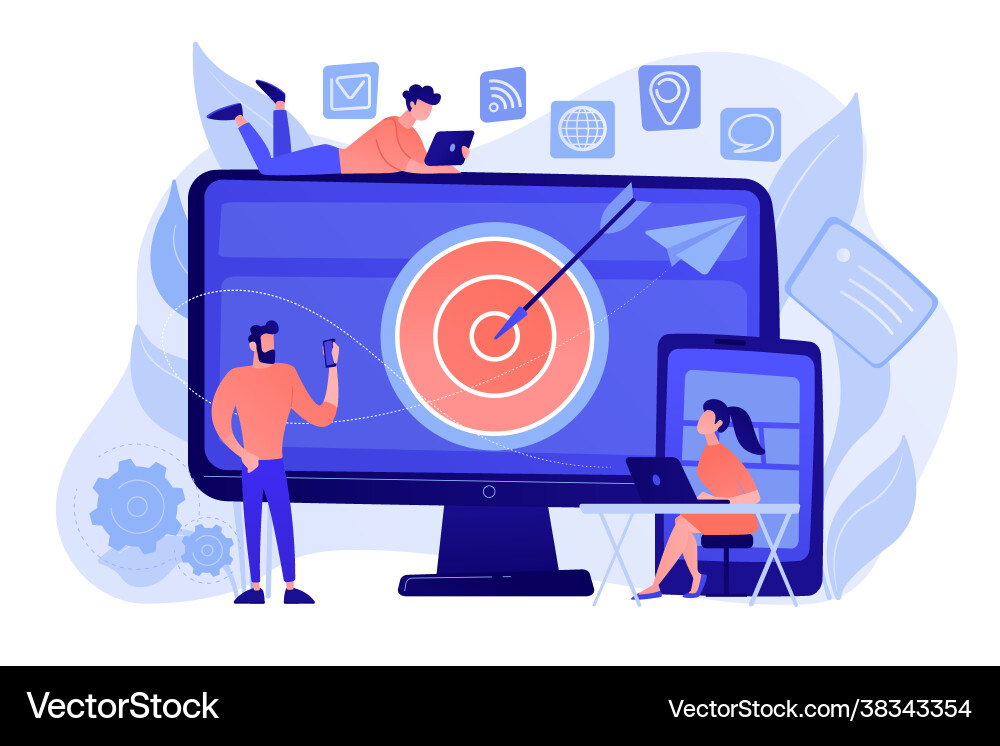 Multi device targeting concept vector image