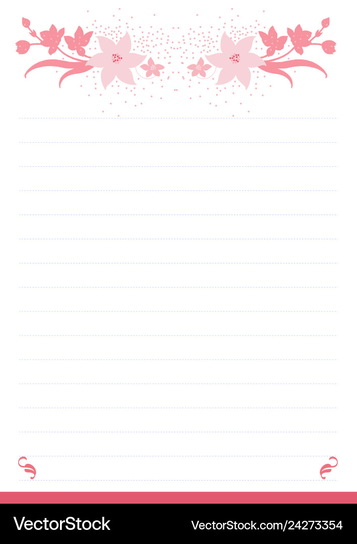 Printing paper note optimal a4 size Printing paper note optimal a4 size vector image