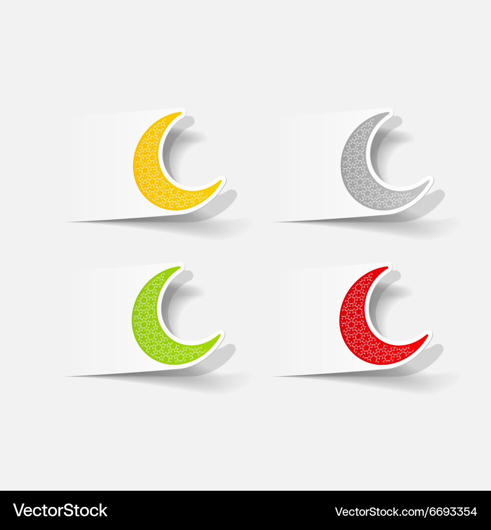 Realistic design element moon Vector Image
