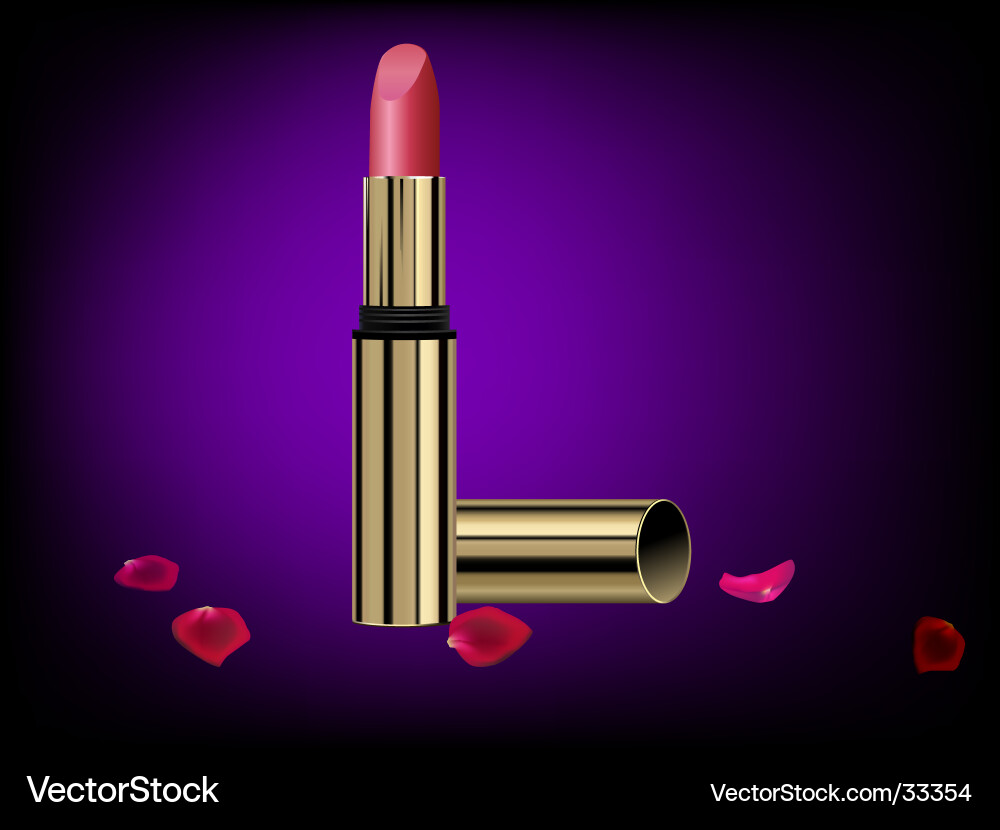 Rose Lipstick Romance Vector Image