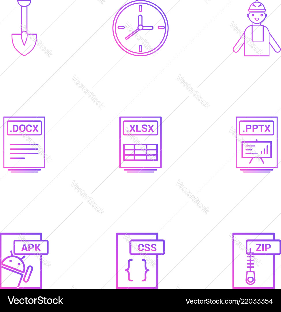 Spade clock engineer pptx power point zip vector image