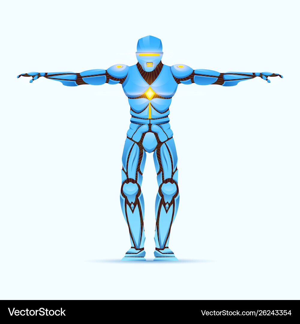 Stilvolle Cyborg Mann humanoid Roboter mit Kunst Stilvolle Cyborg Mann humanoid Roboter mit Kunst vektorbild