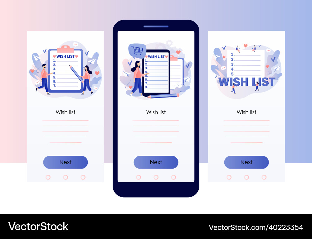 Wishlist online concept gift and shopping list Wishlist online concept gift and shopping list vector image