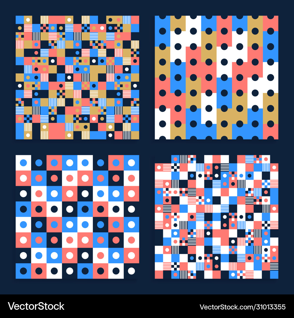 Abstract background seamless pattern set made Abstract background seamless pattern set made vector image