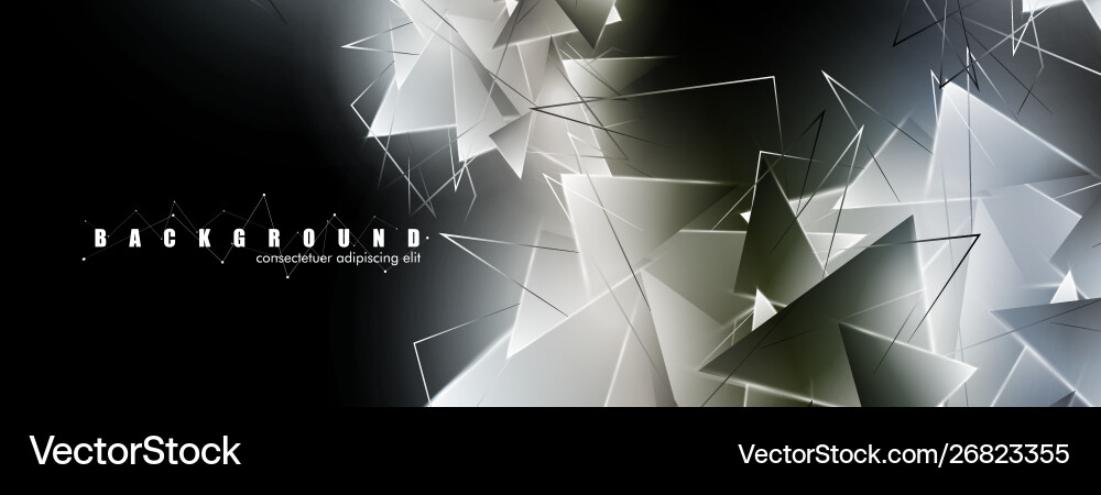 Abstract background with glowing triangles Abstract background with glowing triangles vector image